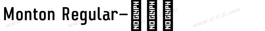 Monton Regular字体转换